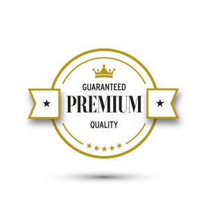 100% Satisfaction Guaranteed Badge Icon in Gold